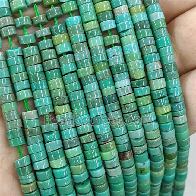 Natural Green Grass Agate Heishi Spacer Beads