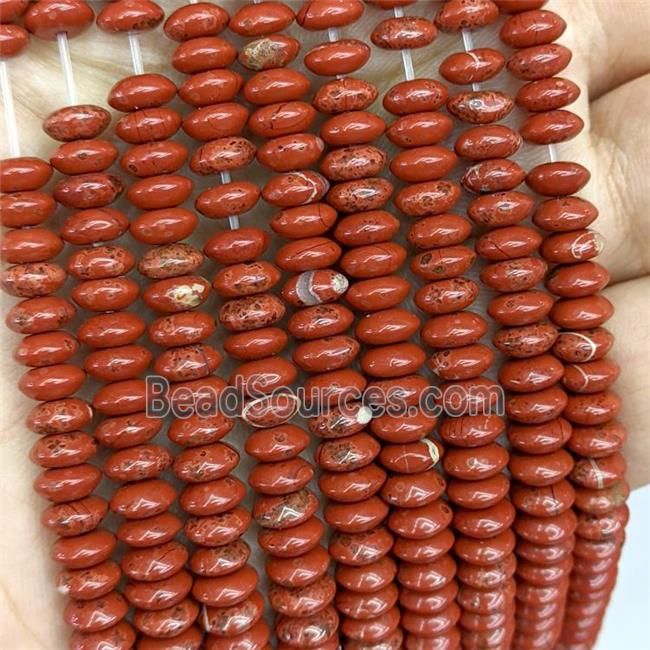 Natural Red Jasper Beads Smooth Rondelle