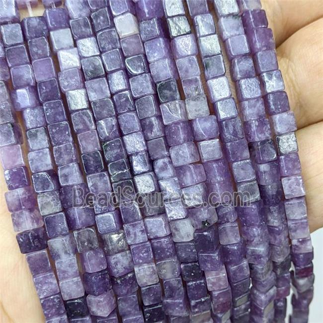 Lilac Jasper Cube Beads