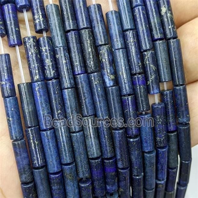 Natural Lapis Lazuli Tube Beads Blue Dye