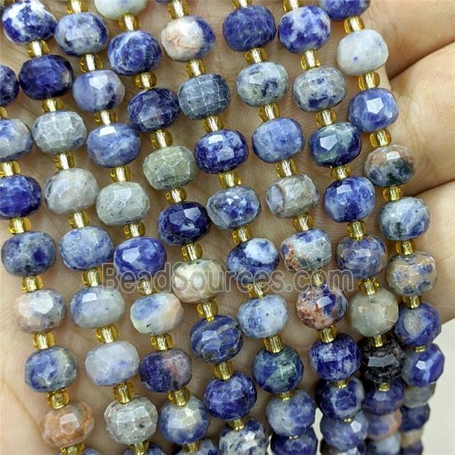 Natural Orange Sodalite Beads Faceted Rondelle