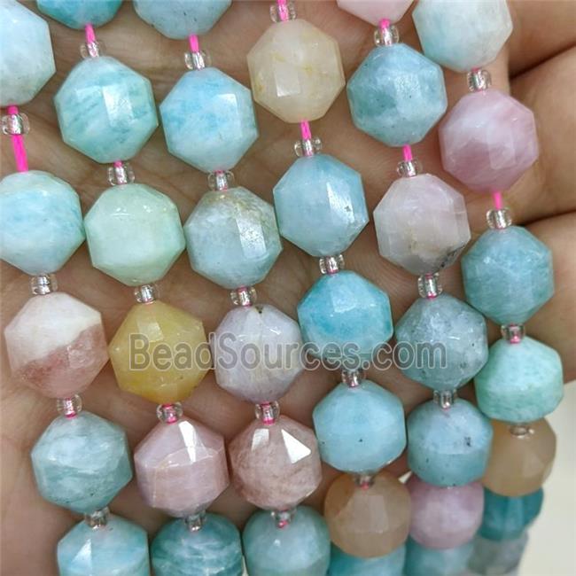 Natural Gemstone Bullet Beads Mixed Prism