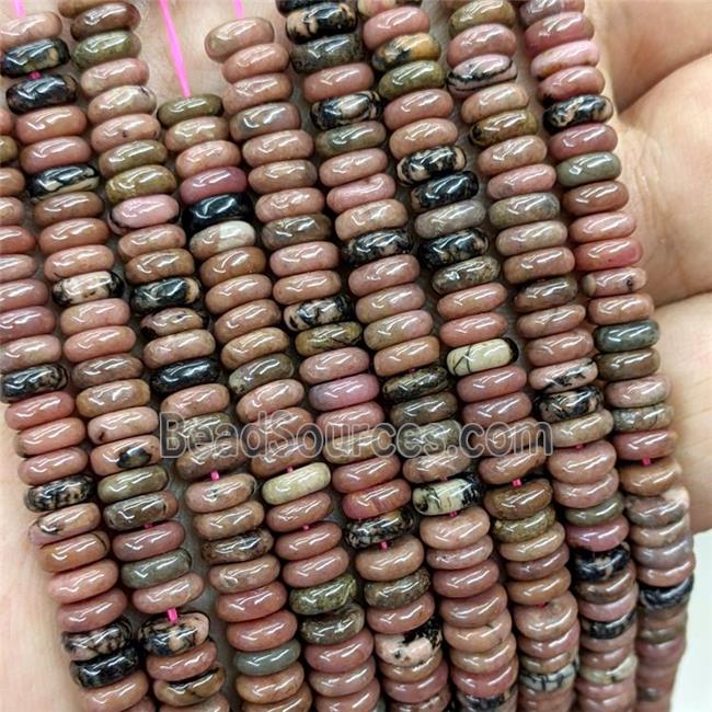 Natural Chinese Rhodonite Heishi Beads Pink