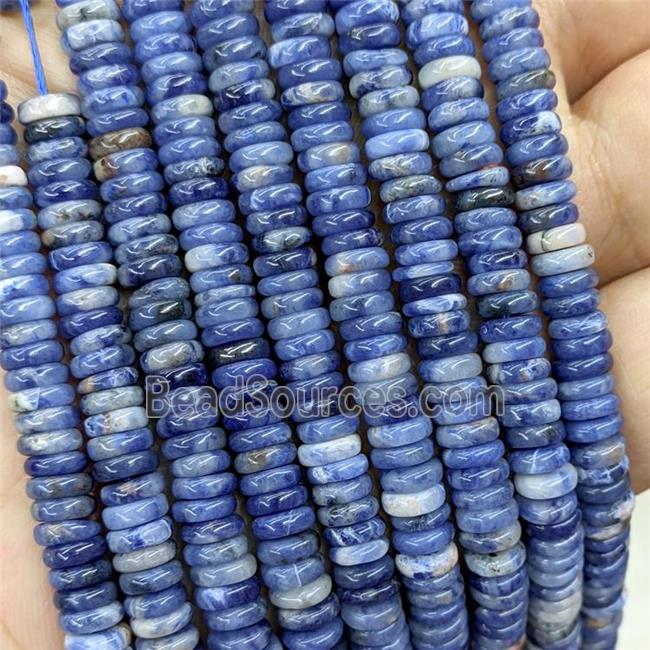 Natural Blue Sodalite Heishi Spacer Beads