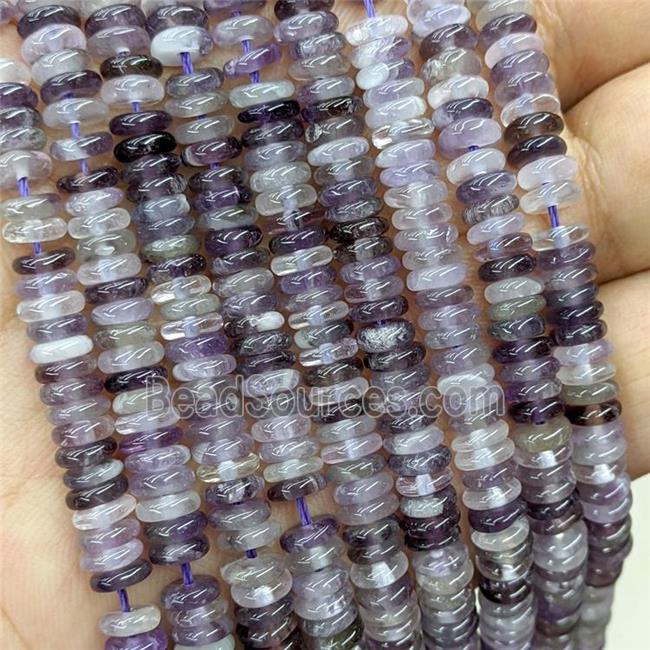 Natural Dogtooth Amethyst Heishi Beads Purple