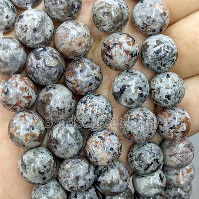 Natural Yooperlite Flame Jasper Beads Smooth Round