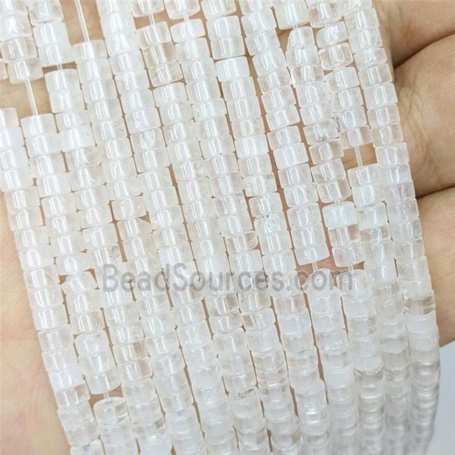 Synthetic Quartz Heishi Beads White