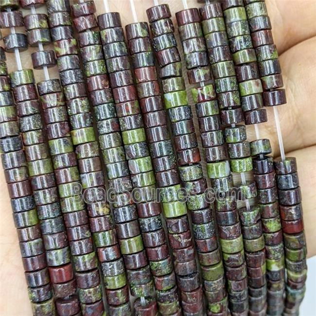 Natural Bloodstone Heishi Beads