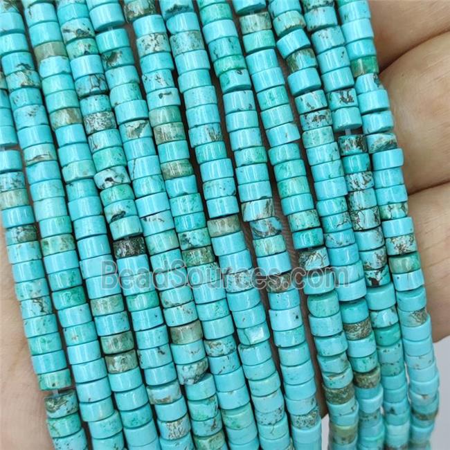 Natural Blue Magnesite Turquoise Heishi Beads