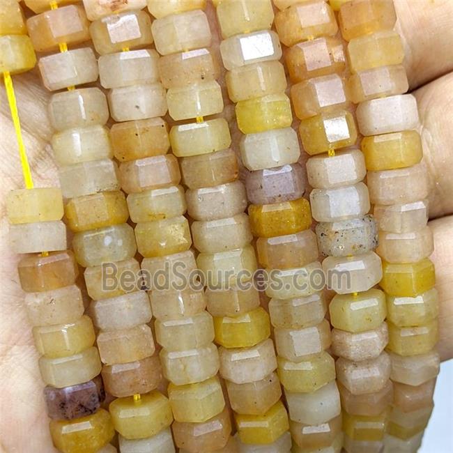 Natural Yellow Aventurine Hexagon Beads