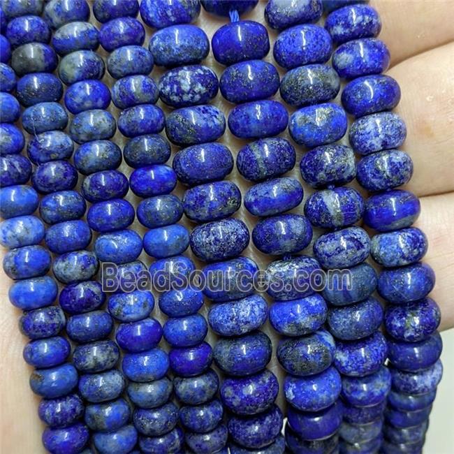 Natural Lapis Lazuli Beads Blue Smooth Rondelle