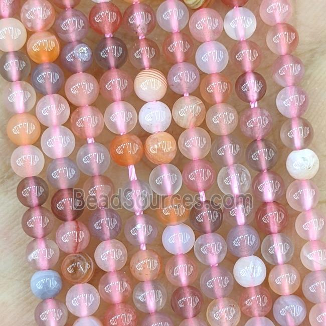 Natural Red Botswana Agate Beads Smooth Round