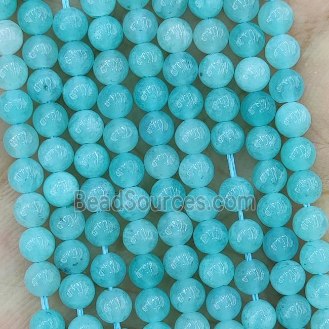 Natural Green Amazonite Beads Smooth Round AA-Grade