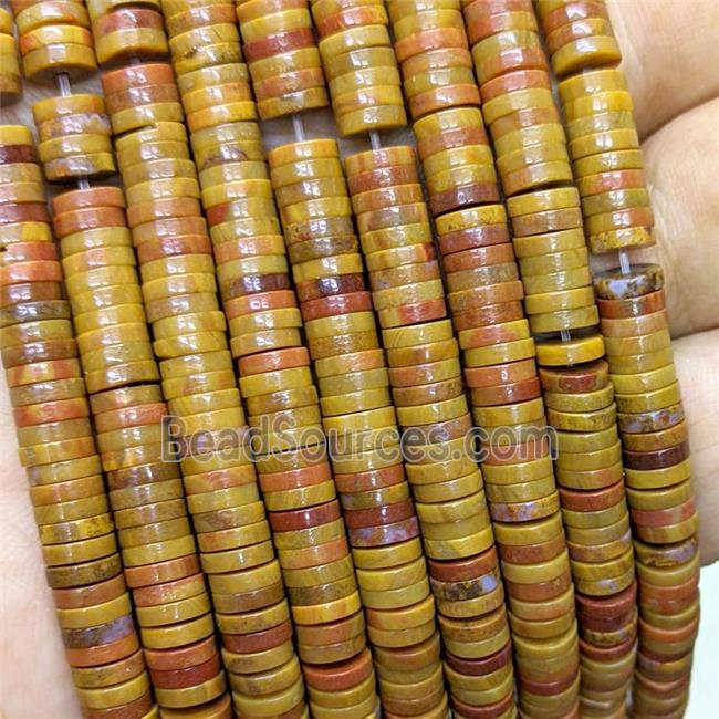 Natural Yellow Ocean Agate Heishi Beads