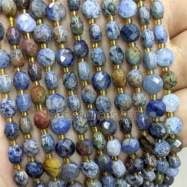 Natural Sunset Dumortierite Beads Blue Faceted Coin