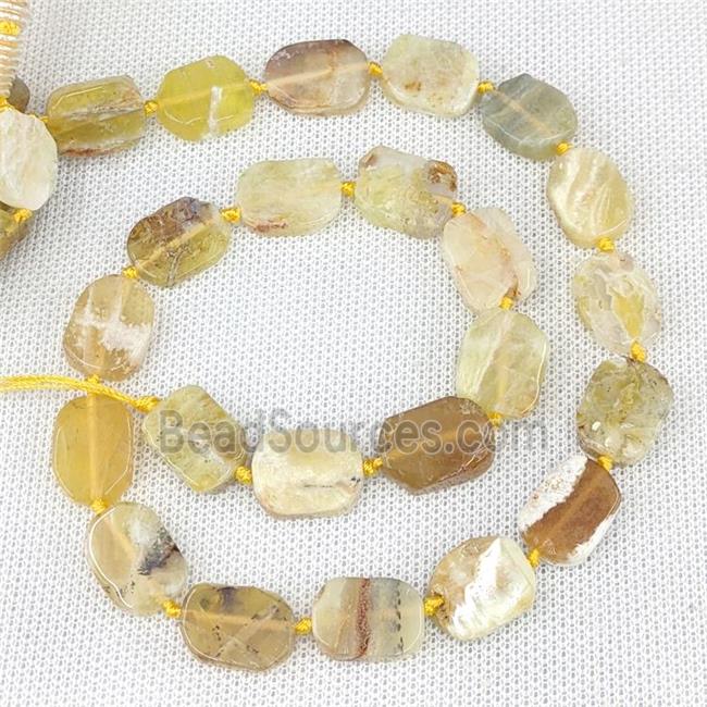 Natural Yellow Opal Rectangle Beads