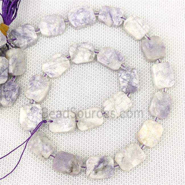 Natural Purple Howlite Beads Rectangle Dye