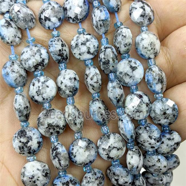 Marble Beads Faceted Coin