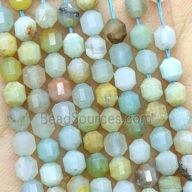 Natural Chinese Amazonite Prism Beads