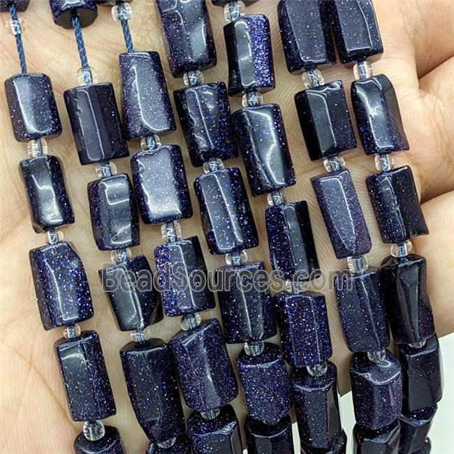 Blue Sandstone Tube Beads