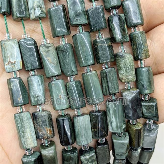 Green Charoite Tube Beads Dye