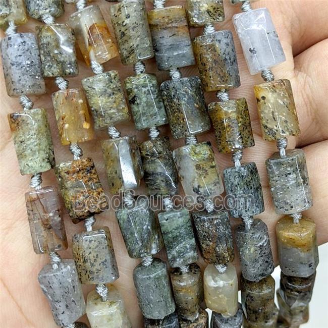 Natural Lodalite Tube Beads