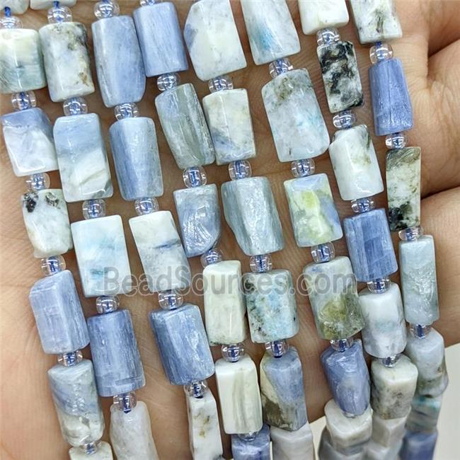 Natural Blue Kyanite Tube Beads