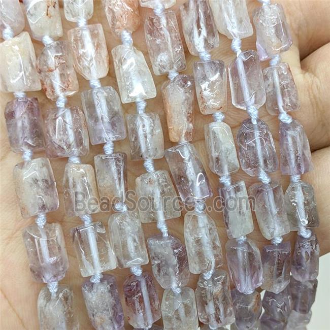 Natural Lt.purple Amethyst Tube Beads