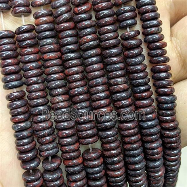 Natural Poppy Jasper Heishi Beads