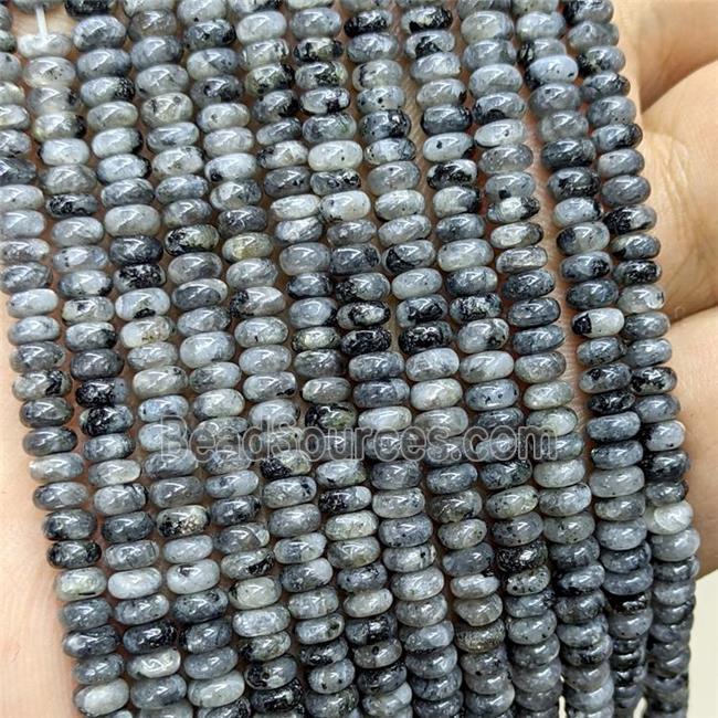 Natural Black Labradorite Beads Smooth Rondelle