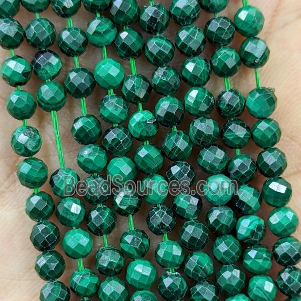 Natural Malachite Beads Green Faceted Round