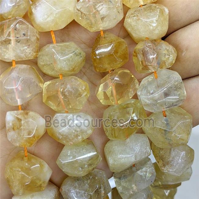 Natural Golden Citrine Nugget Beads Freeform