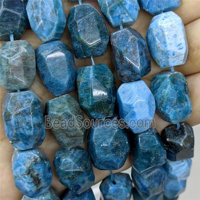 Natural Blue Apatite Nugget Beads Freeform