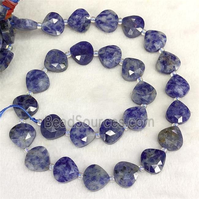 Blue Sodalite Beads Faceted Teardrop