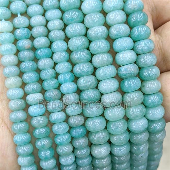 Natural Green Amazonite Beads Smooth Rondelle