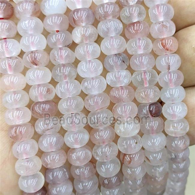 Natural Red Hematoid Quartz Beads Smooth Rondelle