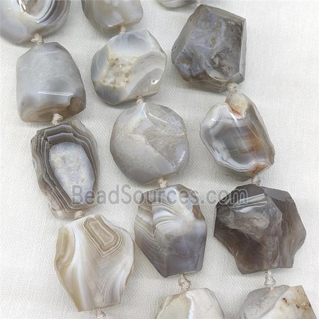 Natural Botswana Agate Nugget Beads Freeform