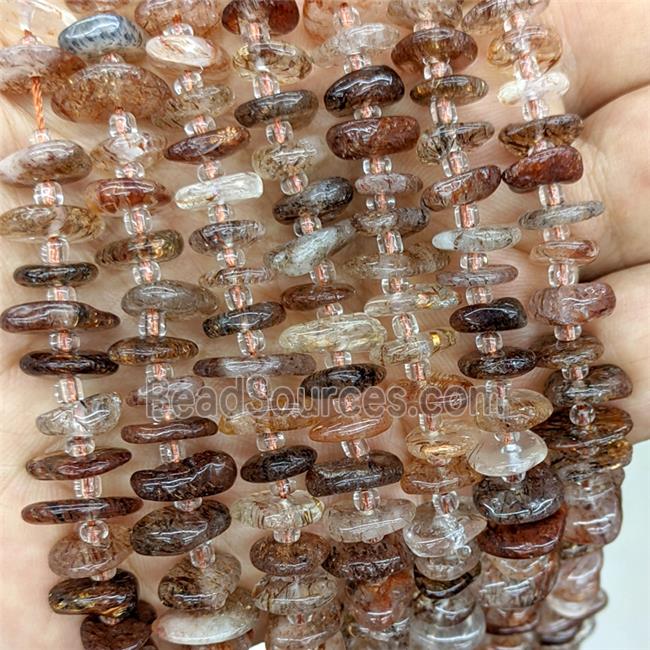 Natural Red Rutilated Quartz Chip Beads Freeform