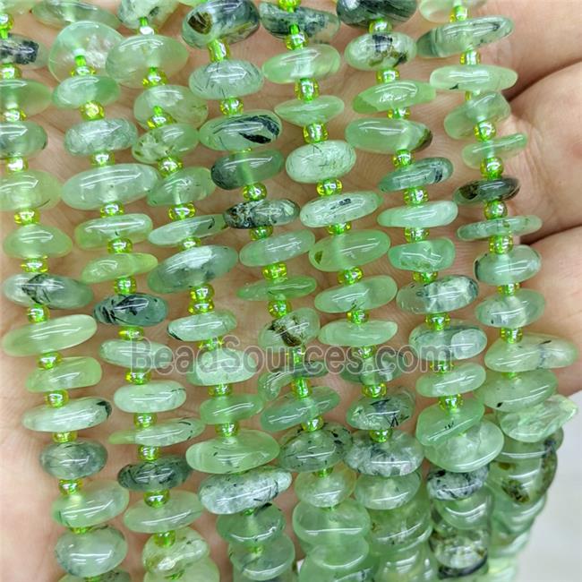 Natural Green Prehnite Chip Beads Freeform