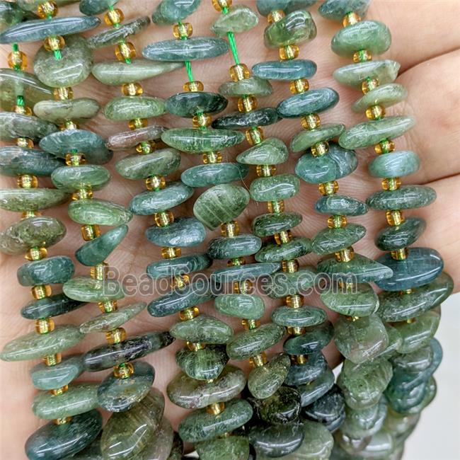 Natural Green Kyanite Chip Beads Freeform