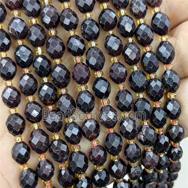 Natural Garnet Beads Faceted Rice