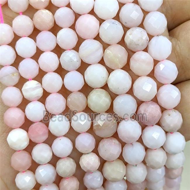 Natural Pink Opal Beads Faceted Round A-Grade