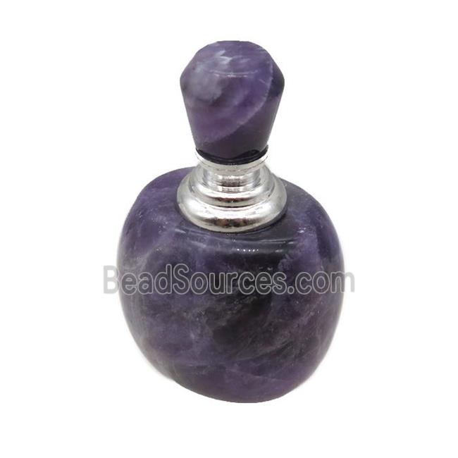 purple Amethyst perfume bottle charm without hole