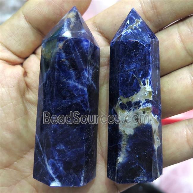 blue Sodalite point bullet Tower Undrilled