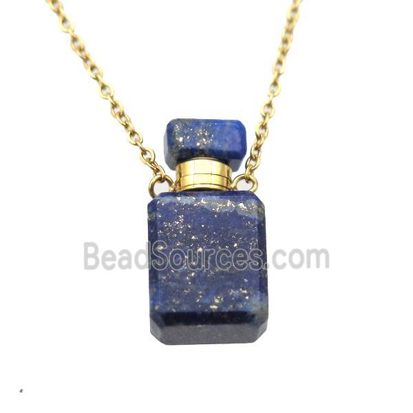 blue Lapis Lazuli perfume bottle Necklace