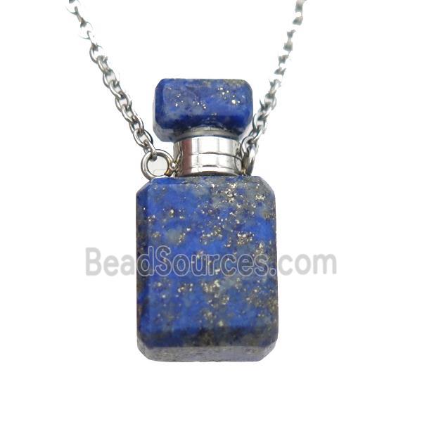 blue Lapis Lazuli perfume bottle Necklace