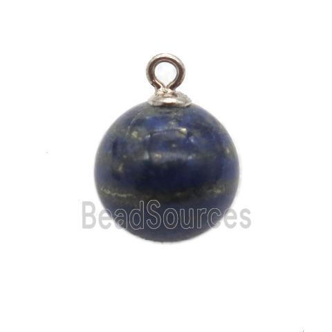 round blue Lapis Lazuli ball pendant