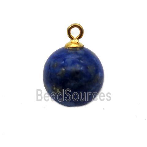 round blue Lapis Lazuli ball pendant