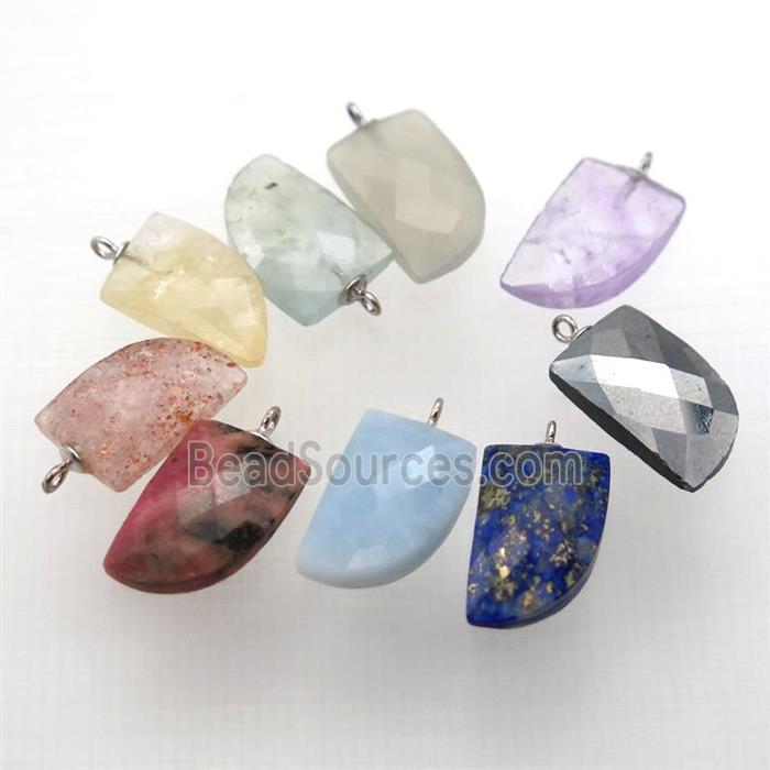 mix Gemstone pendant, faceted knife