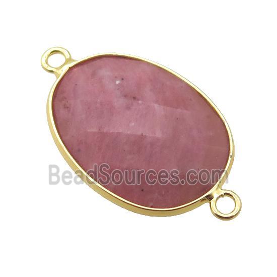 Rhodonite oval connector